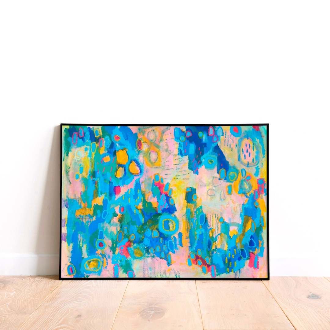 Printable Abstract Wall Art - Instant Download Poster, Colorful ...