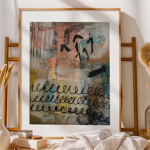 Abstract Art Print: Warm Earthy Tones, Modern Wall Decor