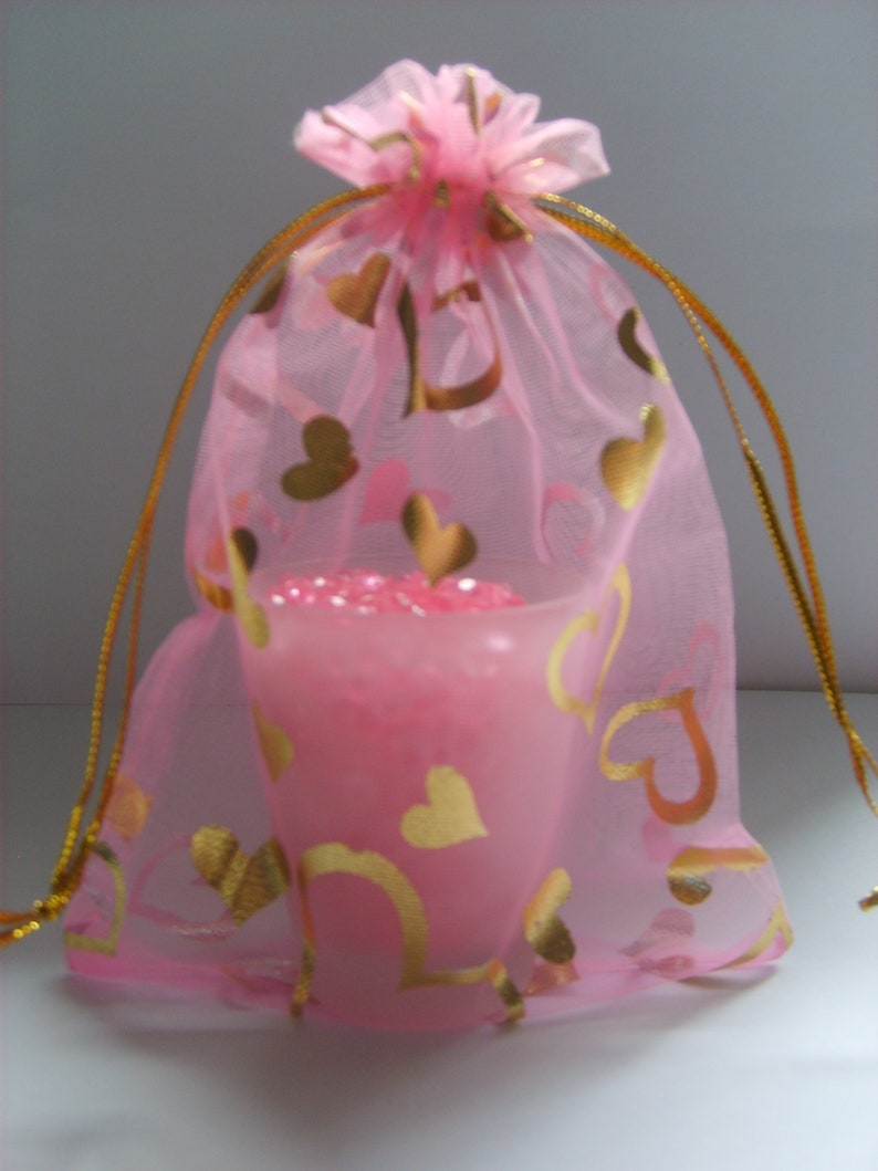 20 Organza Bags With Hearts 15cm X 10cm Ideal for Wedding Etsy UK