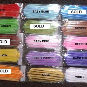 2x ORGANZA Pull Bows ~ Large 50mm Beautiful 6" Pom Pom Bows ~ 15 Colours