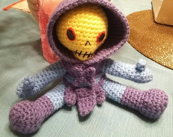 Crochet character inspired by Skeletor 6" Amigurumi Plush He-Man Masters of the Universe