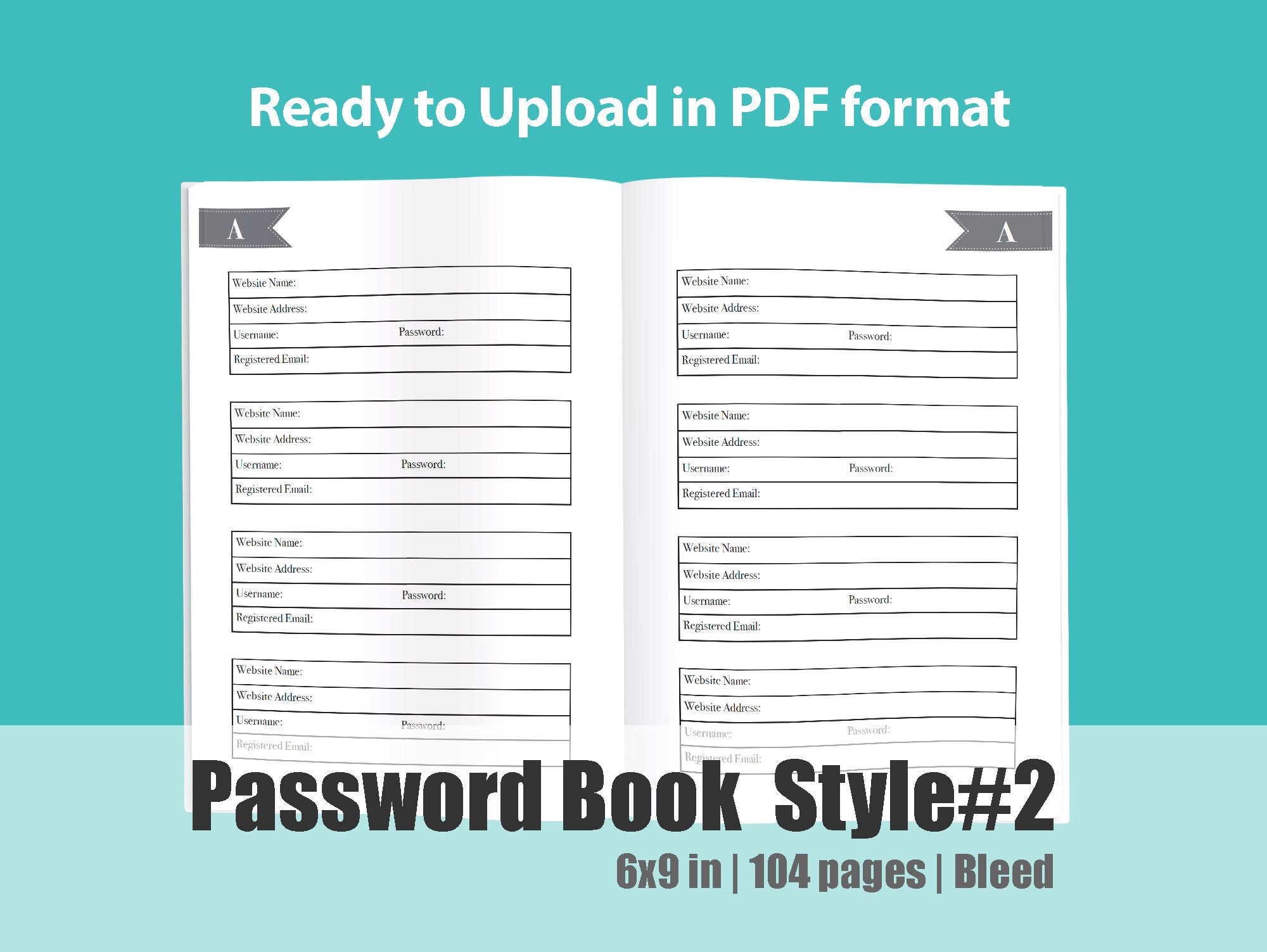 1234567890.: Internet password logbook organizer - With alphabetical  tabbed pages - Vault to keep your personal data safe (username and  password) 