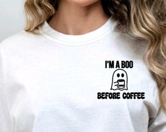 Cute Ghost Sweatshirt  | Comfort Colors|  Ghost Sweatshirt | Halloween Sweatshirt | Cute Fall Shirt |Witchy Clothing| Spooky Season