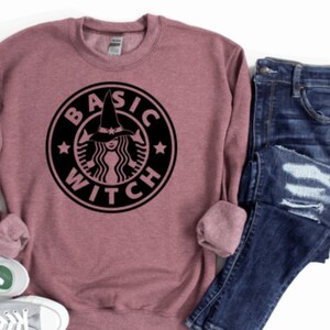 Basic Witch Sweatshirt | Halloween Sweatshirt | Witch Sweatshirt | Spooky Witch Sweatshirt |Pumpkin Shirt | Salem Sweatshirt | Fall Crewneck