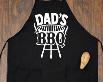 Dad's BBQ Apron | Father's Day Gift | BBQ Apron | Grilling Apron | Kitchen Apron | Christmas Gift for Dad | Gift for Grandpa