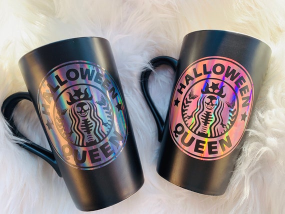 Halloween Coffee Cup | Skeleton Coffee Cup | Halloween Tumbler | Halloween Cup|Black Mug | Witch Coffee Cup | Halloween Queen| Spooky Season