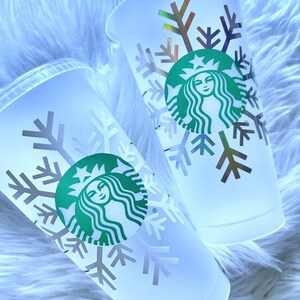 Snowflake tumbler, Starbucks tumbler, reusable cup, Venti tumbler