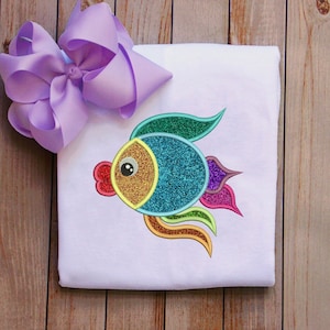 Fish Applique Instant Digital Download Stitch Design - 0139