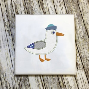 Seagull Nautical Applique Embroidery Design Download Stitch Design - 0236