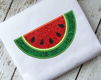 Watermelon Applique Embroidery Design Summer Fruits Instant download - LLA0001