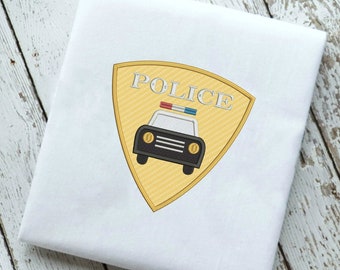 Police Dept Applique Embroidery Design Download Stitch Design - 0074