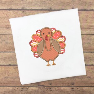 Thanksgiving Turkey Applique Embroidery Design Instant Download - 0095