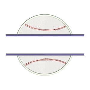 Baseball Split Name Frame  Applique Embroidery design Instant download - 0057