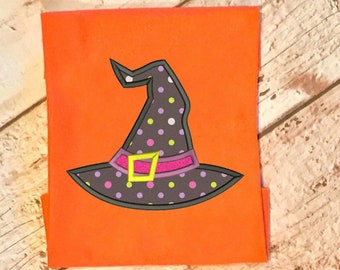 Halloween Witches hat Applique Embroidery Design Download Stitch Design - 0176