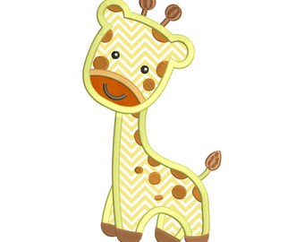 Giraffe Applique Embroidery Design Download Stitch Design - 0160
