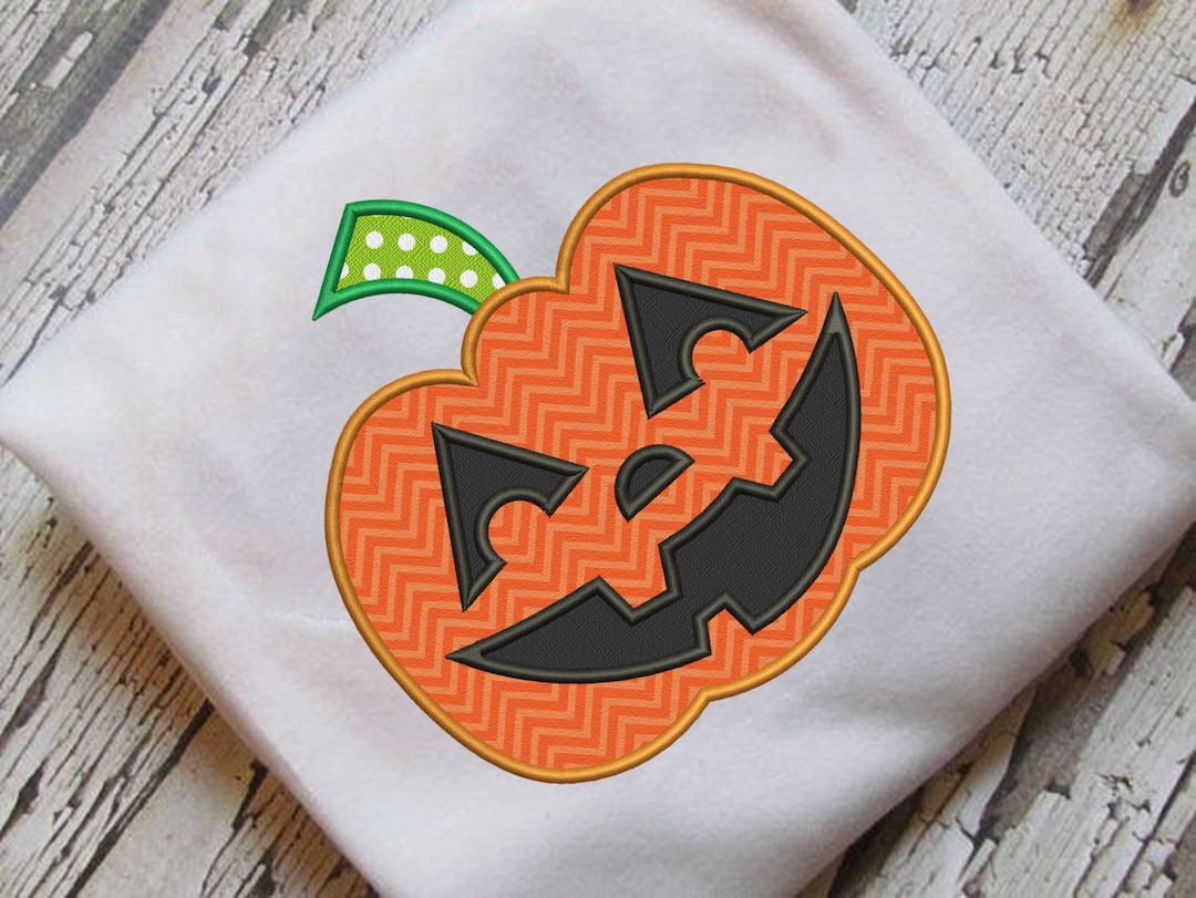 Halloween Jack O Lantern Pumpkin Applique Embroidery Design Instant ...