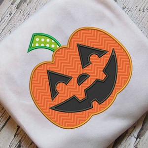 Halloween Jack O lantern Pumpkin Applique Embroidery Design Instant Download Design - LLA0154