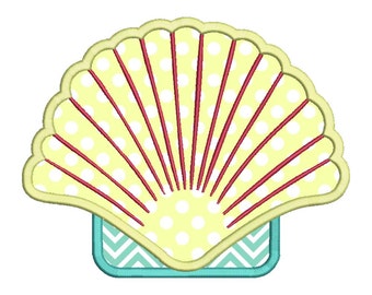 Shell Applique Embroidery Design Download - 0033