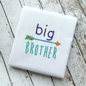 Brother Design Pack - Big Brother, Middle Brother, Little Brother Applique Arrow Embroidery Design Instant Download - 0245d