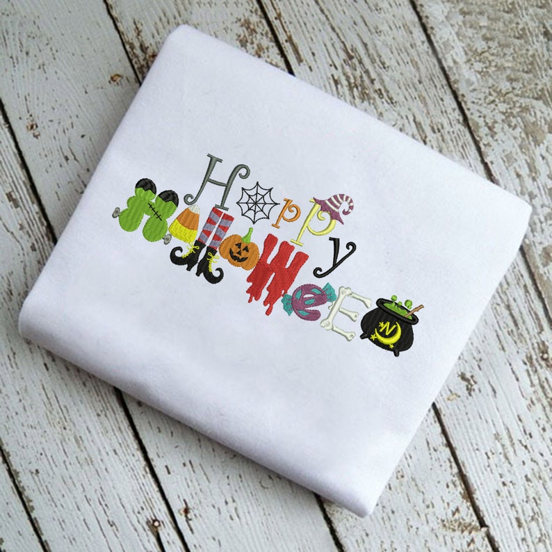 Halloween, Trick or Treat, Happy Halloween, Applique Embroidery Design, Cute Halloween Saying, So cute Halloween applique image 1