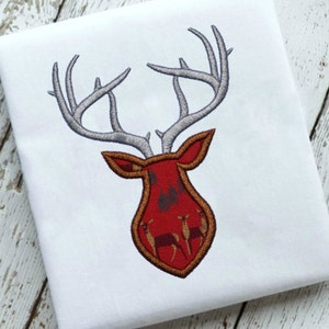 Hunting Deer Silhouette Applique Embroidery Design Download Stitch Design - 0194