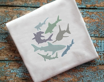 Shark Vintage Stitch Instant Digital Download Stitch Design - 0292