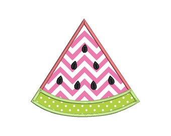 Watermelon Applique Embroidery Design Summer Fruits Instant download - 0086