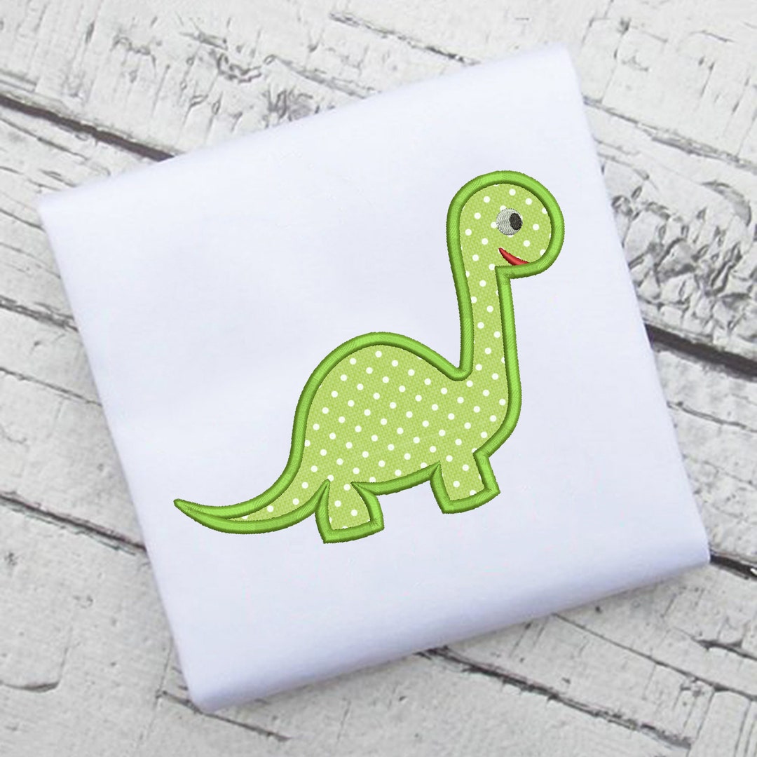 Dinosaur Applique Cute Embroidery Design Download Stitch Design LLA0007 ...