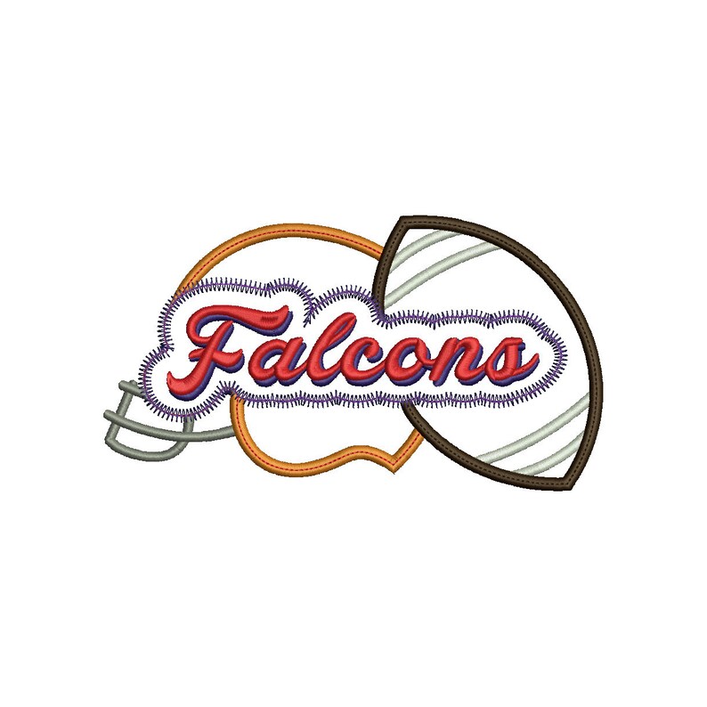 Falcons Football Applique Embroidery Design Download Stitch Design ...