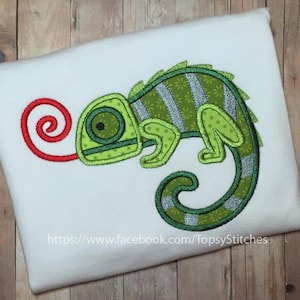 Chameleon Applique Embroidery Design Download Stitch Design - 0068