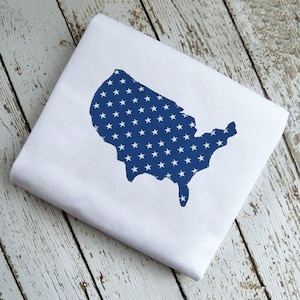 VS 4 juli Love America Map Raggy Bean Stitch Applique Borduurontwerp Instant Download - LLA0146