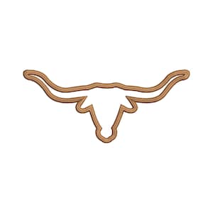 Steer Head - Longhorn - Custom Colors - Embroidered Iron on