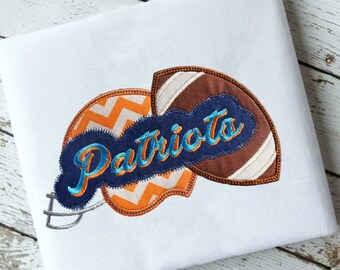 Patrioten Fußball Applikation Embroidery Design Download Stitch Design - 0376