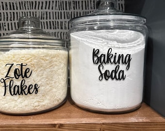 Laundry Room Labels for Jars, Multiple Fonts