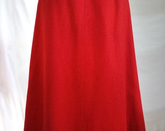 Classic Red Wool Pendleton Skirt//Red A-Line//Christmas Skirt//Holiday Skirt