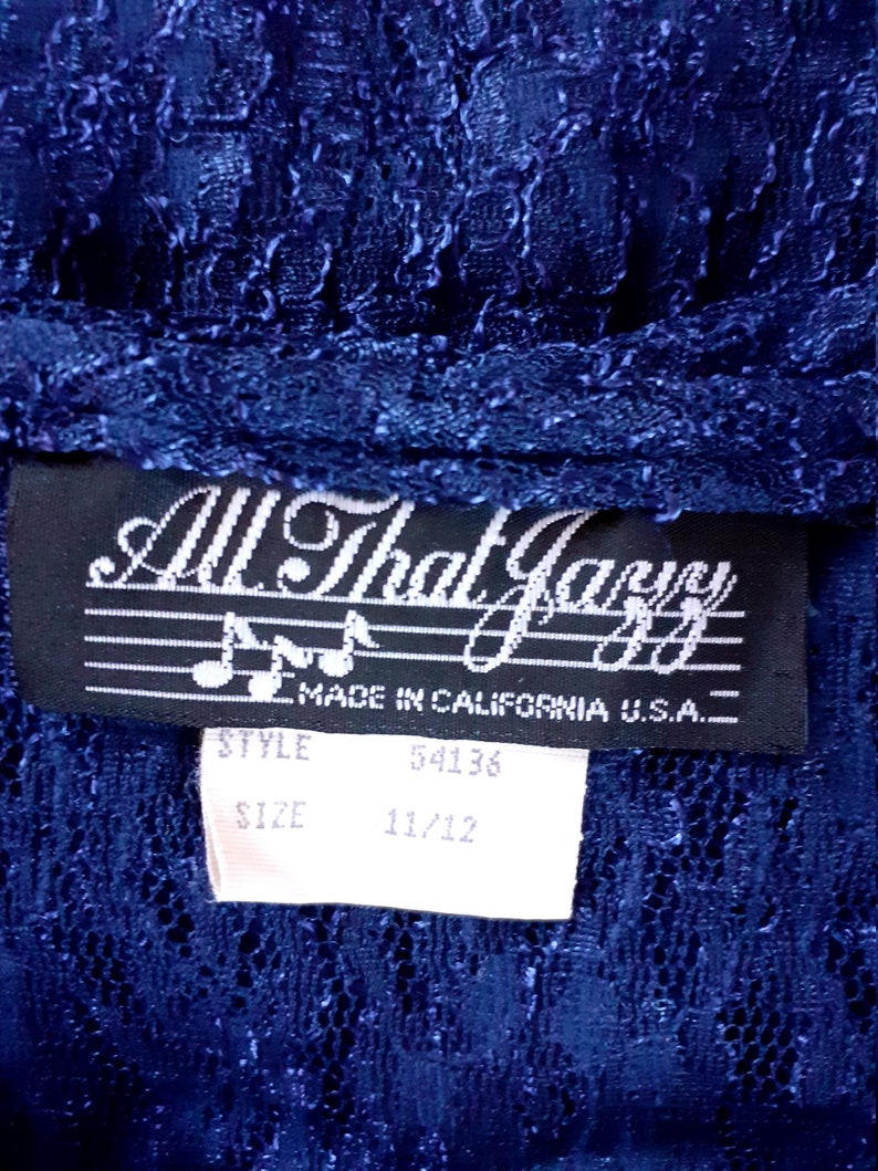 All That Jazz Royal Blue Lace Gown-80s does 30s-M image 6