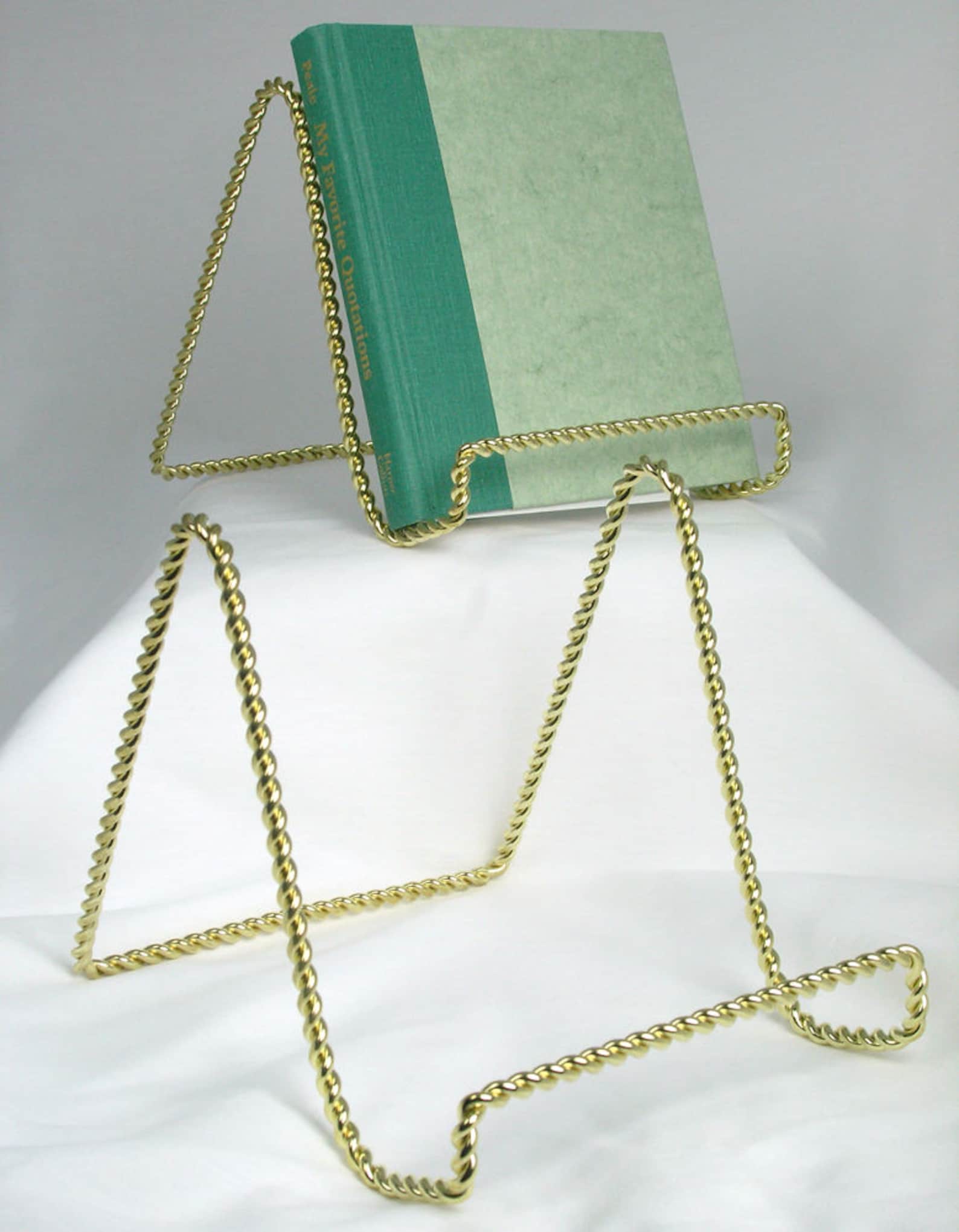 Wire Easel Display Stand Twisted Brass Metal 6 High Etsy