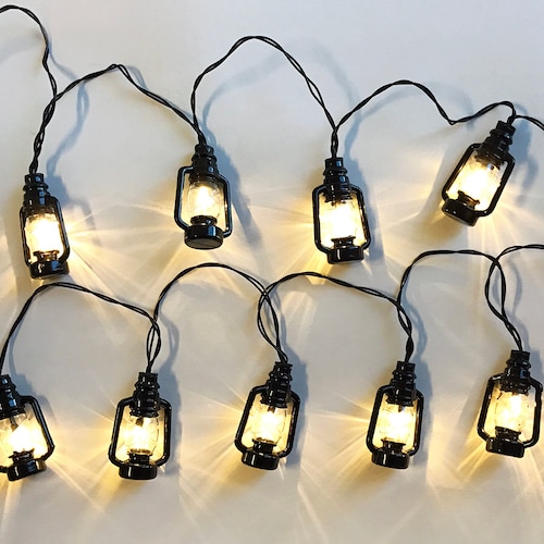 Lantern String Lights Small Black Led Light Strand Lantern String Lights Small Black, Mini Camping Lantern String Lights