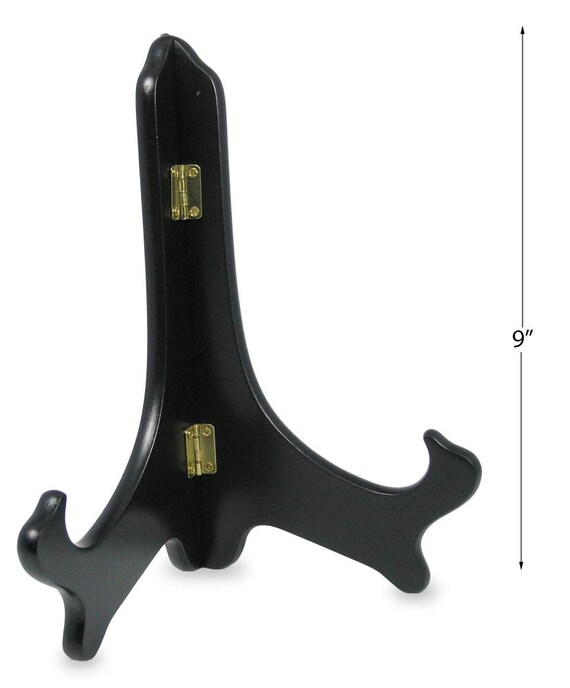 Black Wooden Easel Premium Quality Plate Holder Folding Etsy