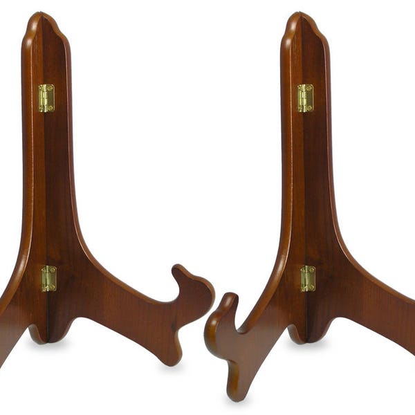 Walnut Wooden Easel Premium Quality Plate Holder Folding Display Stand 11 Inch Set of 2 Pieces  #1333-11