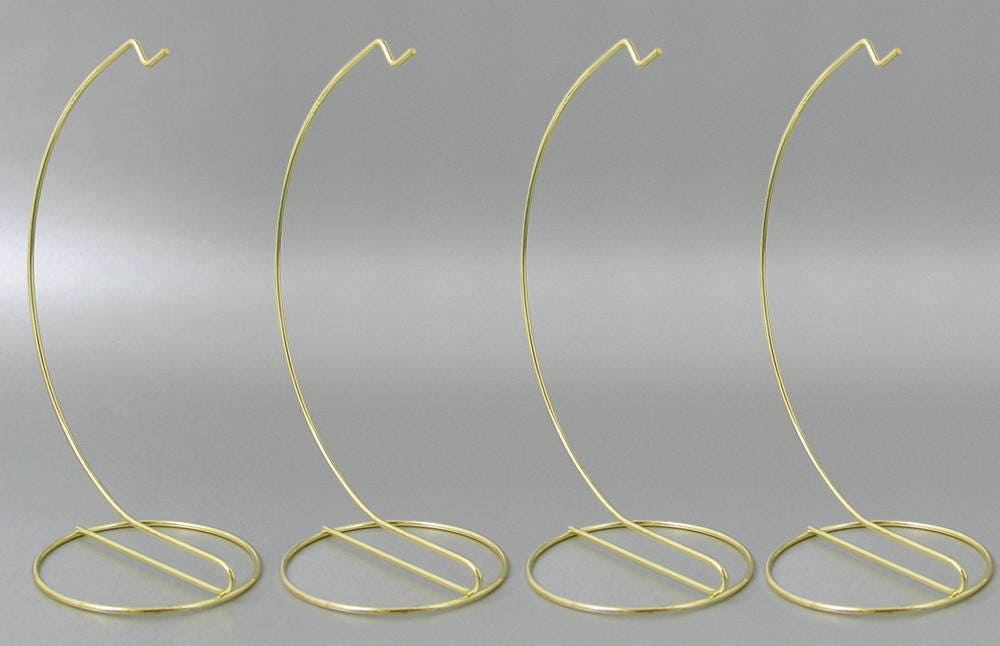 Brass Metal Ornament Stand Smooth 11 Inches High Set of 4 Etsy