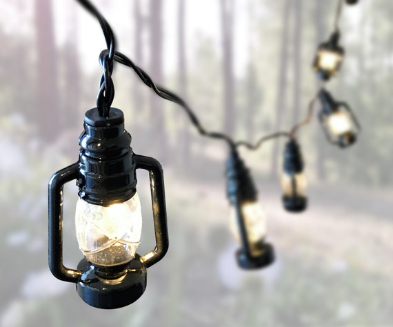 Lantern String Lights Small Black Led Light Strand Lantern String Lights Small Black, Mini Camping Lantern String Lights