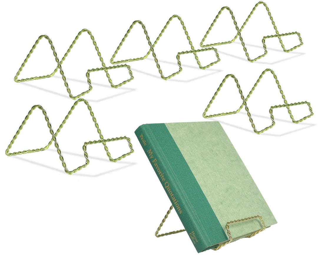 Wire Easel Display Stand Twisted Brass Metal 3 Easel Pack of 6 13023