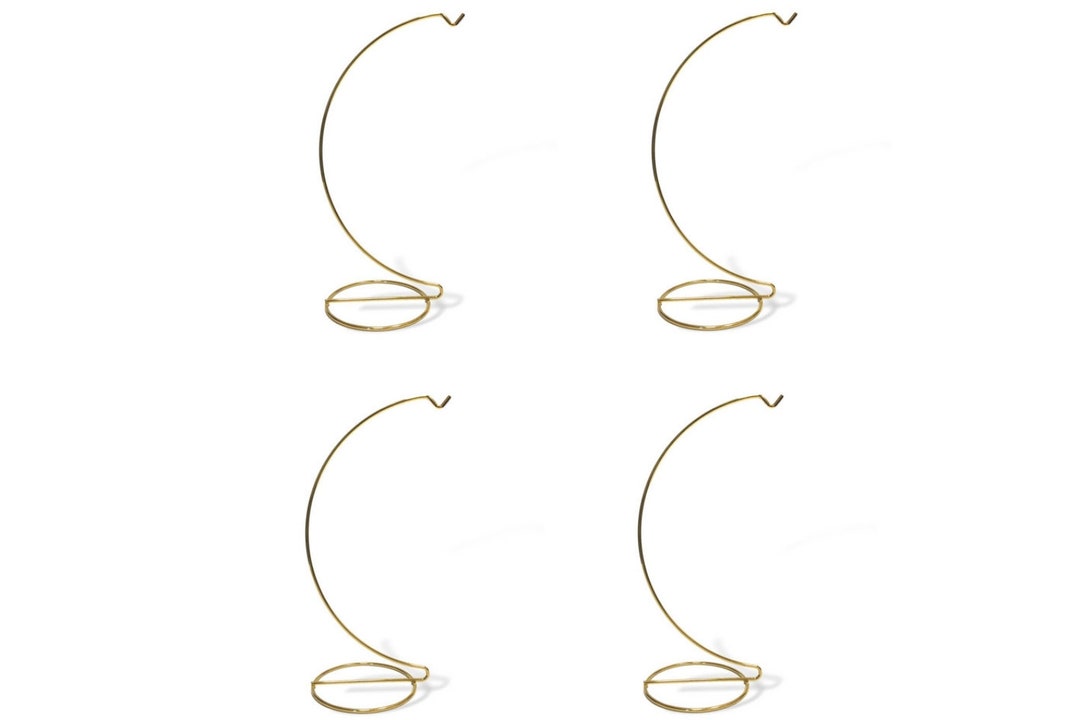 Brass Metal Ornament Stand Smooth 11 Inches High Set of 4 Etsy