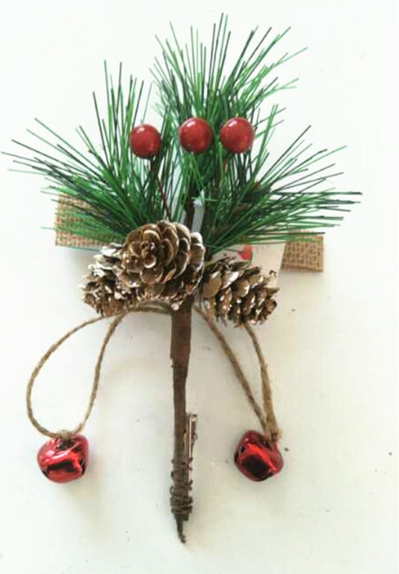 Assorted Christmas Pine Picks Set of 12 Red Berry Snow Etsy New Zealand