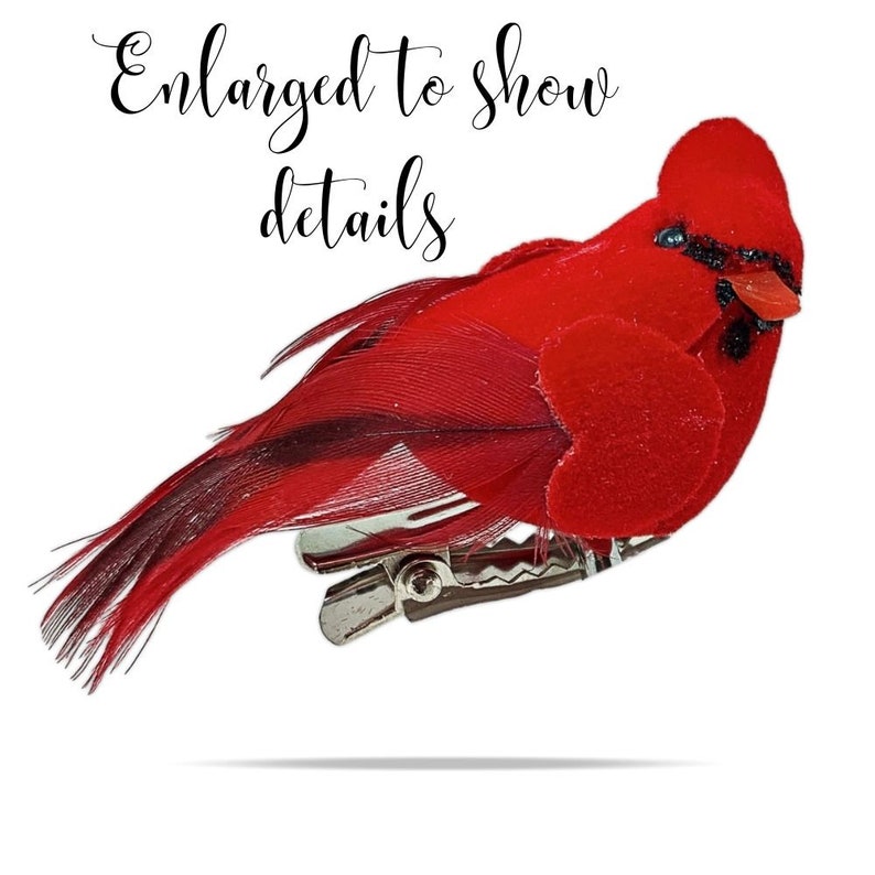 Cardinal Clip on Christmas Tree Ornamentsdecorations Red Etsy