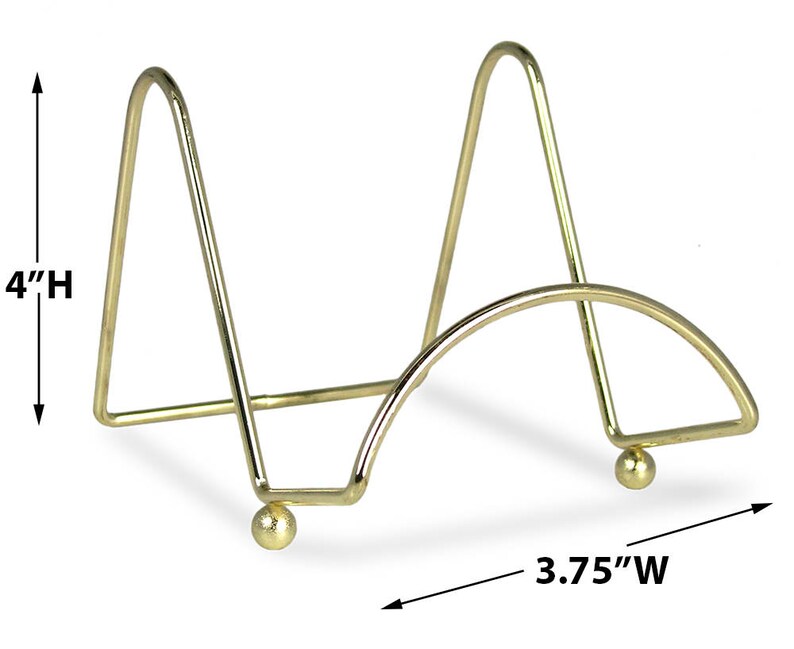 Brass Wire Easel Display Stand Smooth Brass Metal 4h Etsy