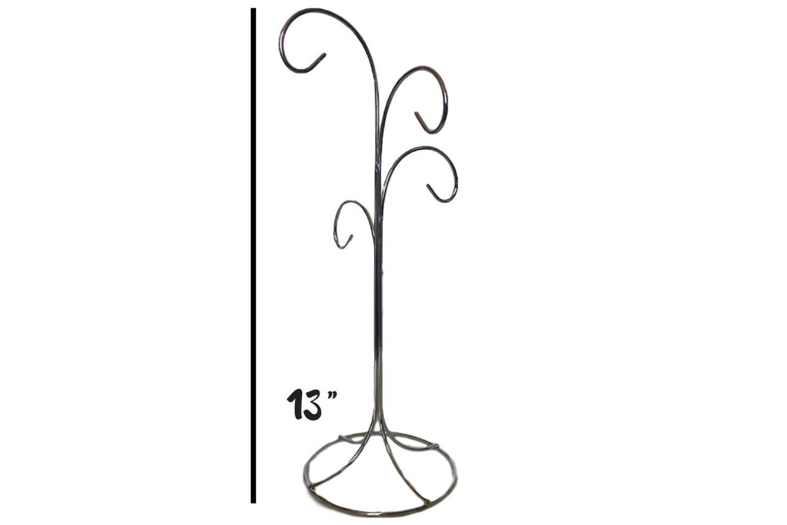 4 Arm Ornament Displayer Holds 4 Hanging Ornaments Silver Etsy