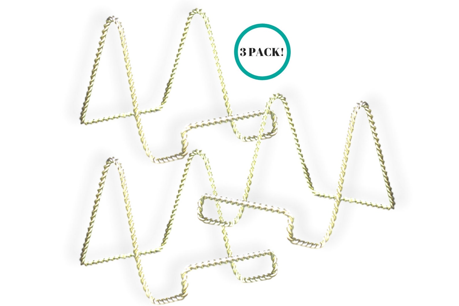 Wire Easel Display Stand Twisted Brass Metal 4 Easel Etsy