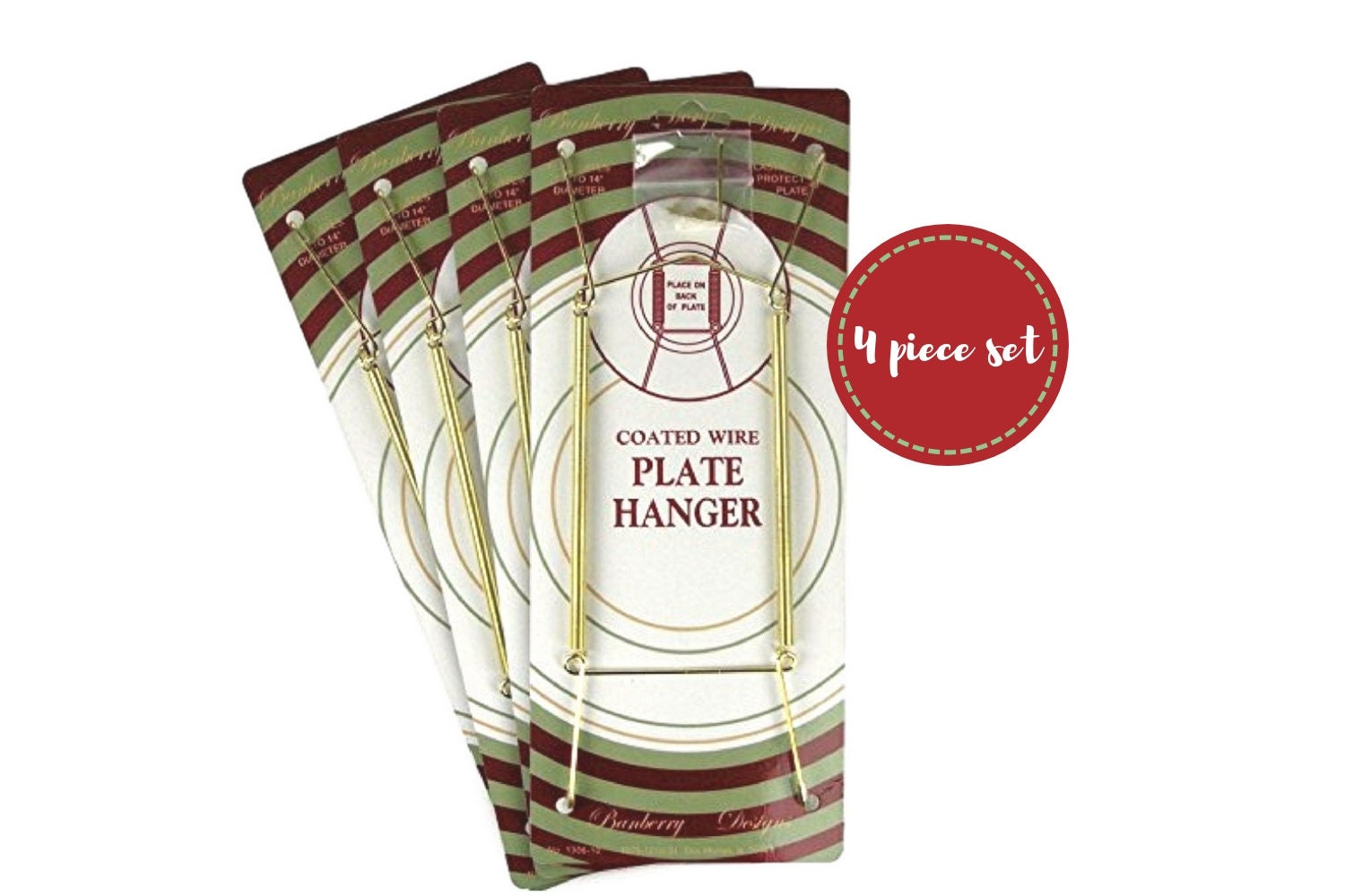 Brass Coated Plate Hangers With Plastic Protection Sleeves Etsy